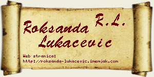 Roksanda Lukačević vizit kartica
